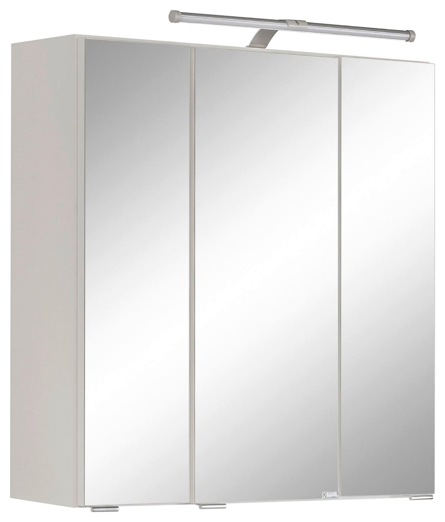 Spiegelschrank Paris Weiß B: 60 cm - Weiß, MODERN, Glas/Holzwerkstoff (60/64/20cm) - MID.YOU