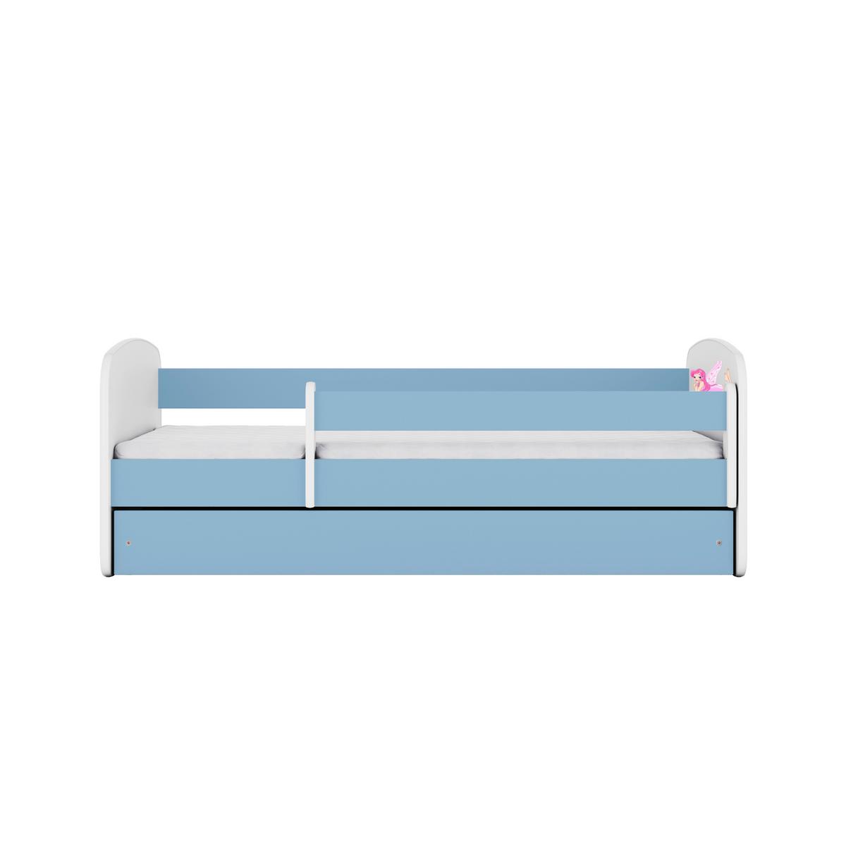 Kinder-/Juniorbett Babydreams Inkl. Matratze 80x160 - Blau/Birkefarben, MODERN, Holz/Holzwerkstoff (80/160cm) - MID.YOU