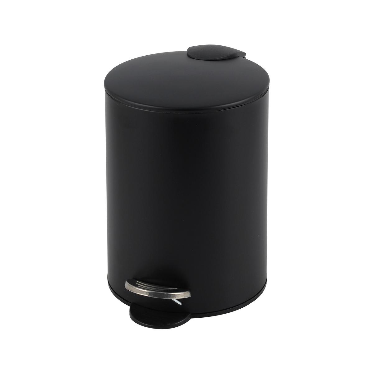 Koš na kosmetické potřeby Noah, 3l - černá, Moderní, kov/plast (16,8/24,5cm) - Mömax