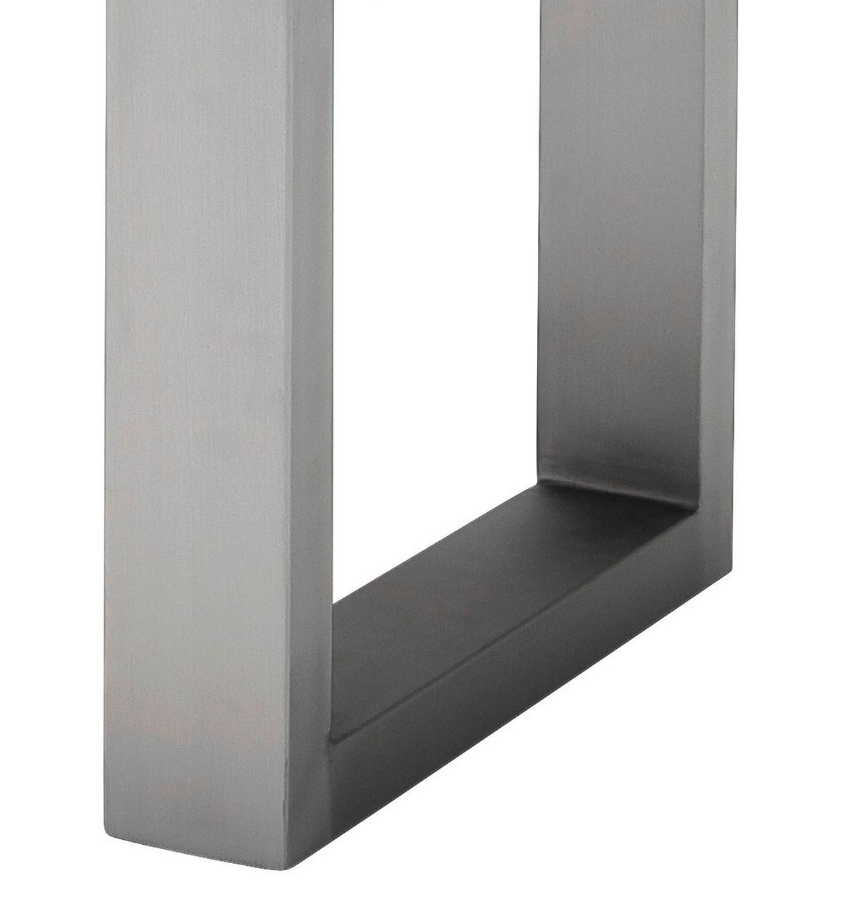 Couchtisch Holz mit Massiver Tischplatte Cartagena, Akazie - Edelstahlfarben/Akaziefarben, MODERN, Holz/Metall (75/45/75cm)