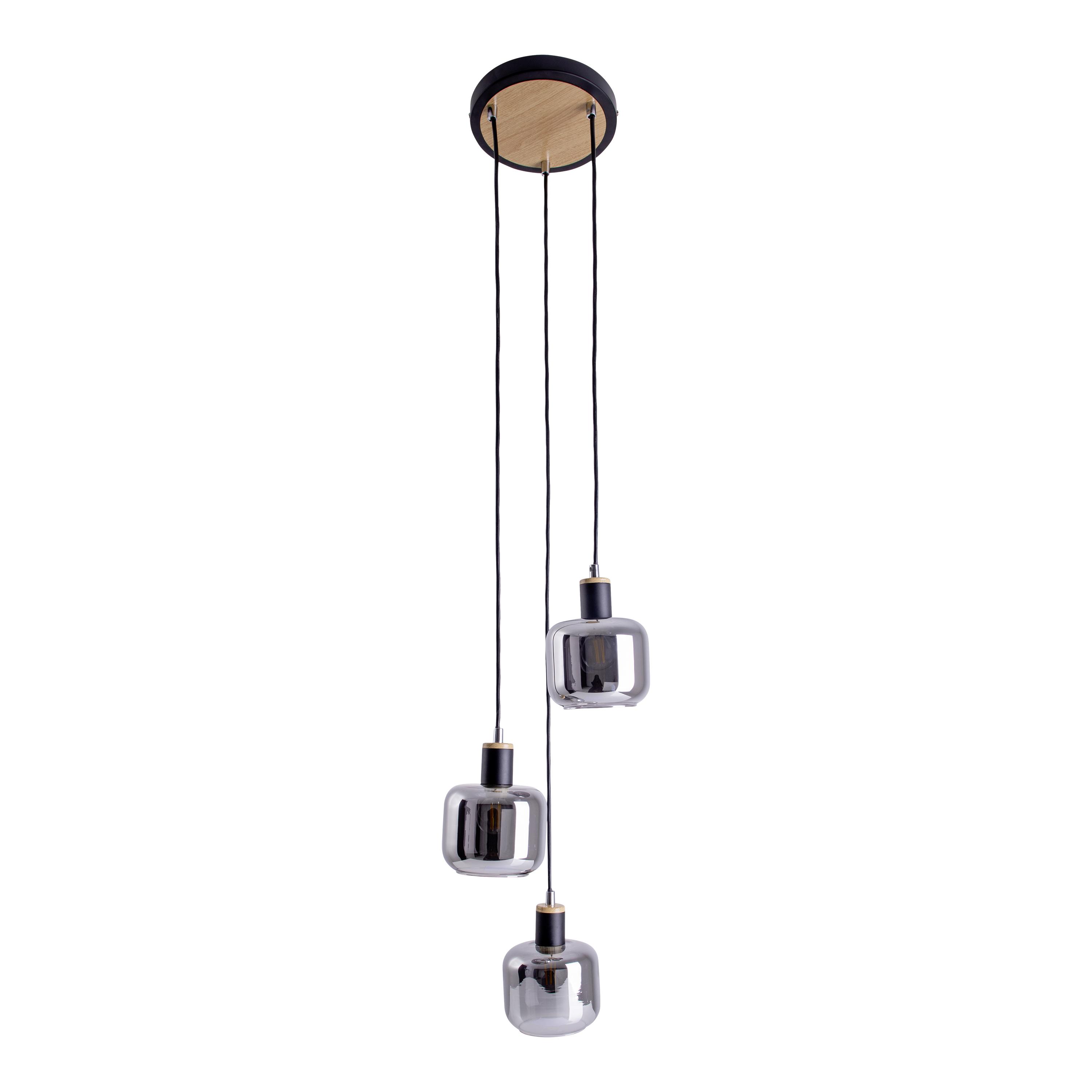 Hängeleuchte 6116722 - Schwarz, Design, Glas/Metall (20/120cm) - Näve