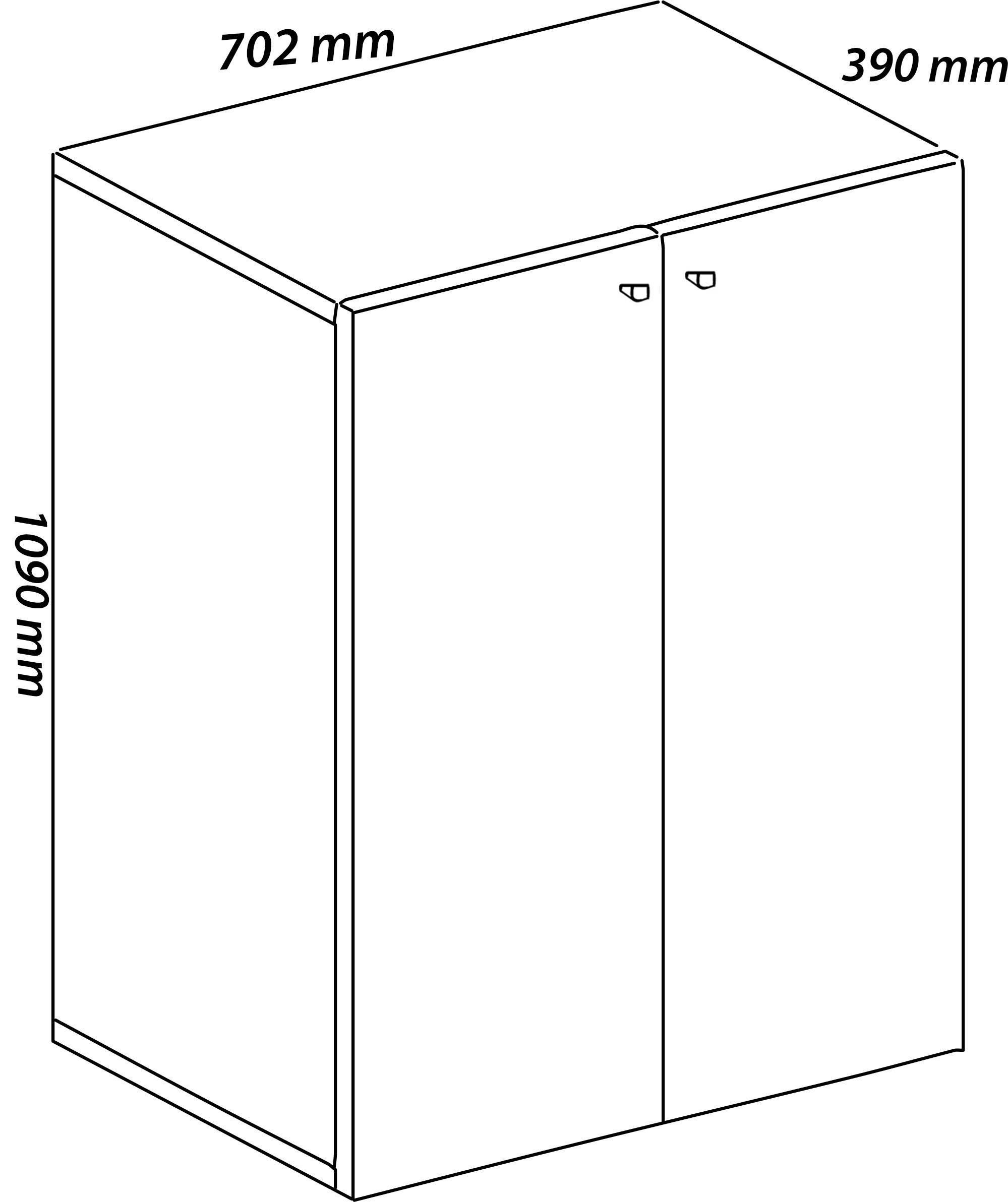 Aktenschrank Lona Anthrazit/eiche Dekor B:70cm - Honigeiche/Anthrazit, Design (70/110/39cm) - MID.YOU