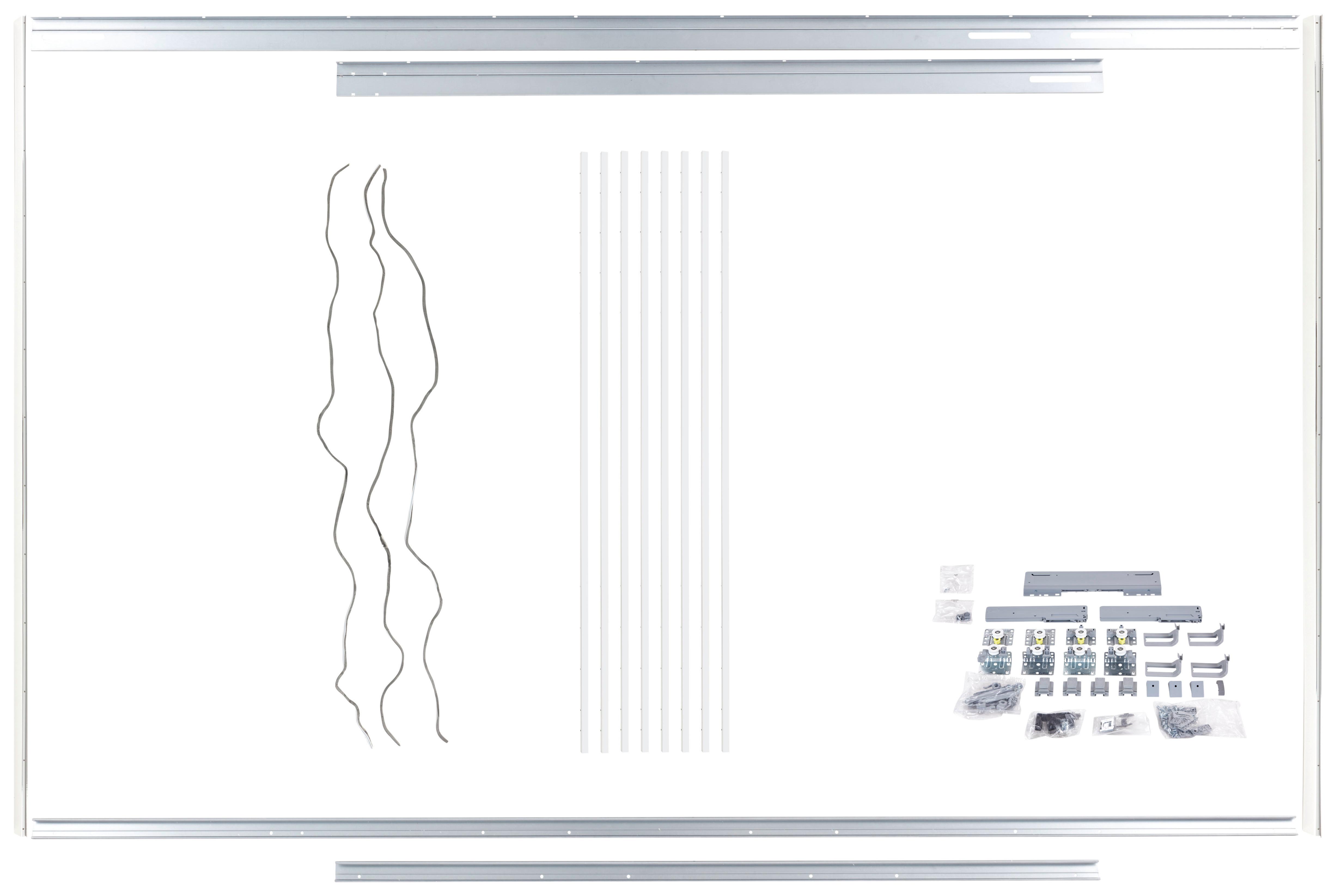 Montagepaket F. Kleiderschrank Unit H: 210 cm B: 360 cm - Chromfarben, MODERN, Kunststoff/Metall - Ondega