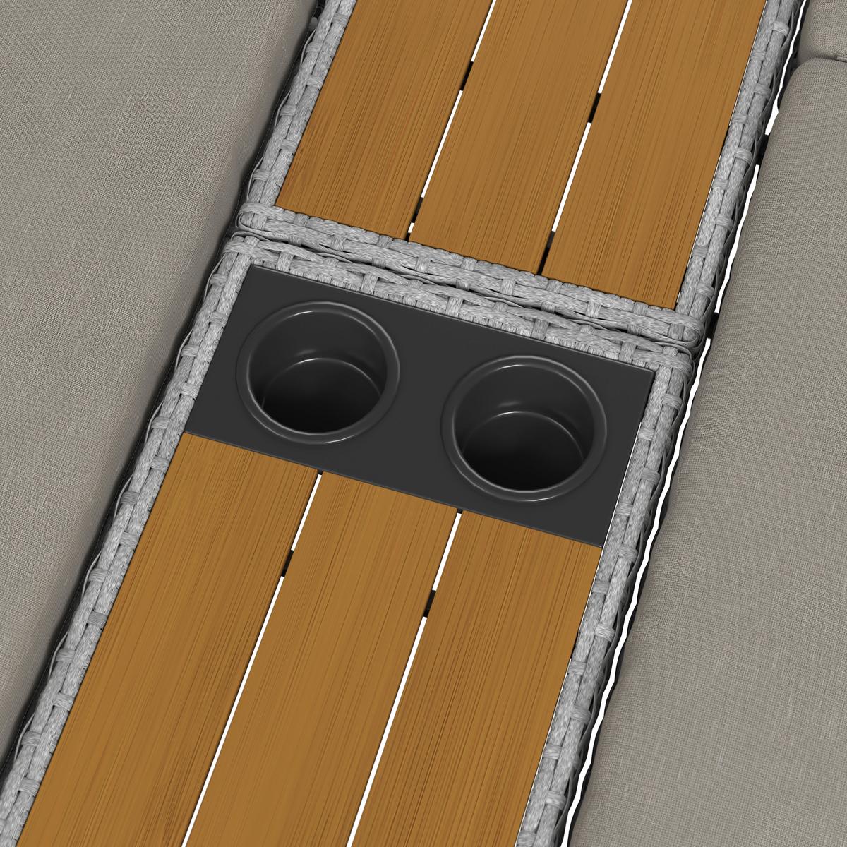 ZÁHRADNÉ LEŽADLO MONERO - sivá, Modern, kov/drevo (201cm) - Bessagi Garden