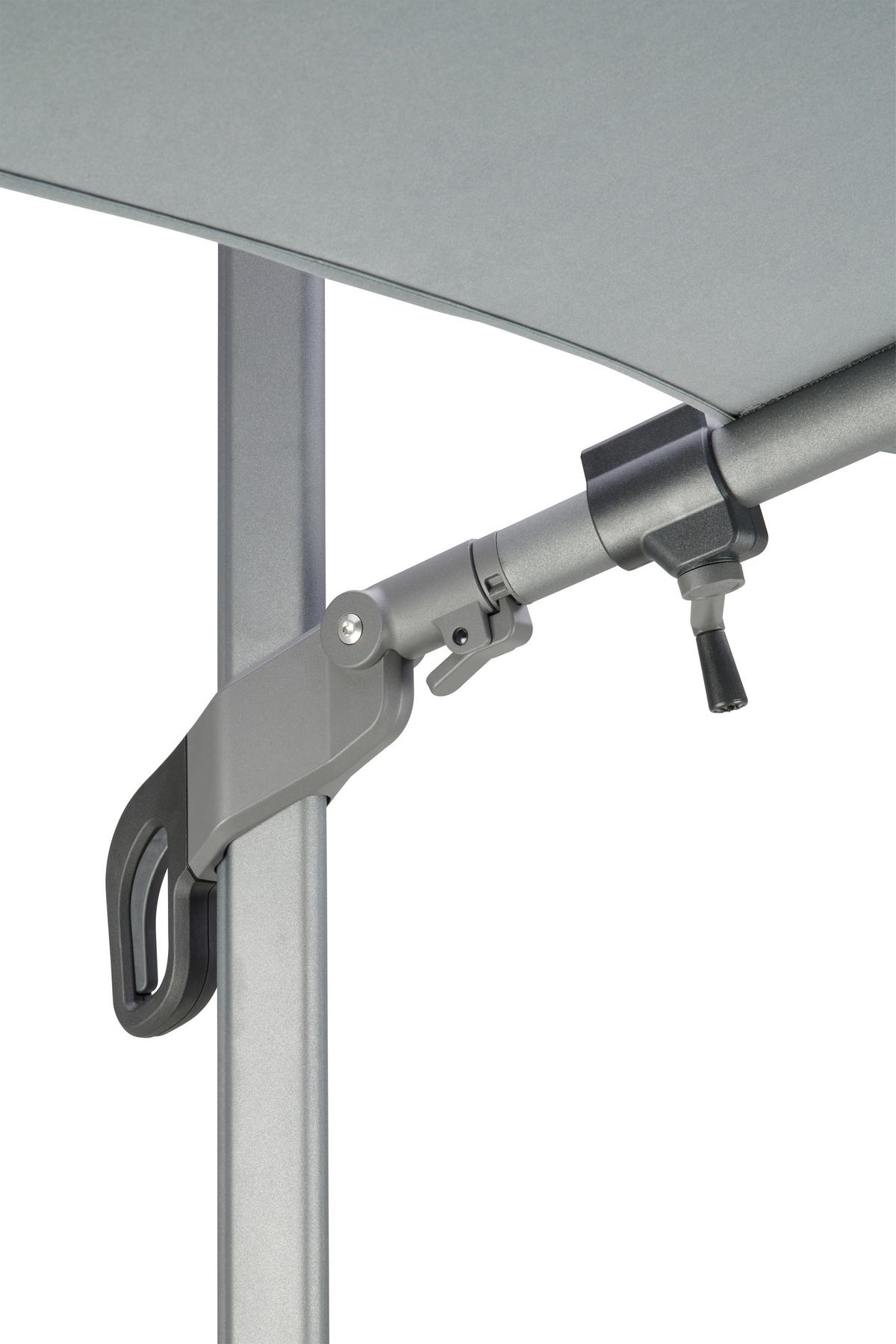 Ampelschirm Luxor Bht: 300x400x270 Cm Anthrazit - Anthrazit, MODERN, Textil/Metall (300cm) - Beldano