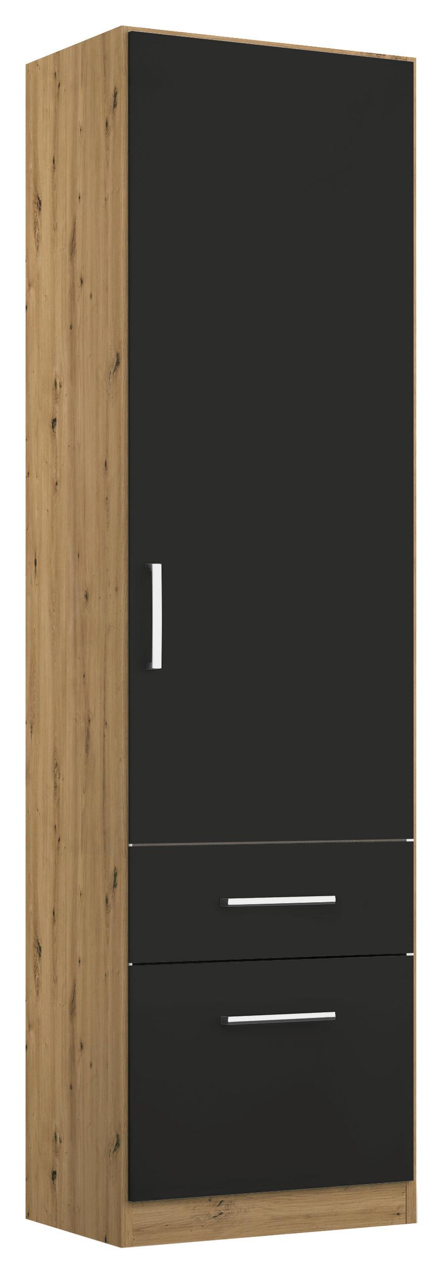 Drehtürenschrank Berlin Eiche Artisan/Grau B: 47 cm - Eiche Artisan/Grau, MODERN, Holzwerkstoff (47/210/54cm) - Rauch Möbel