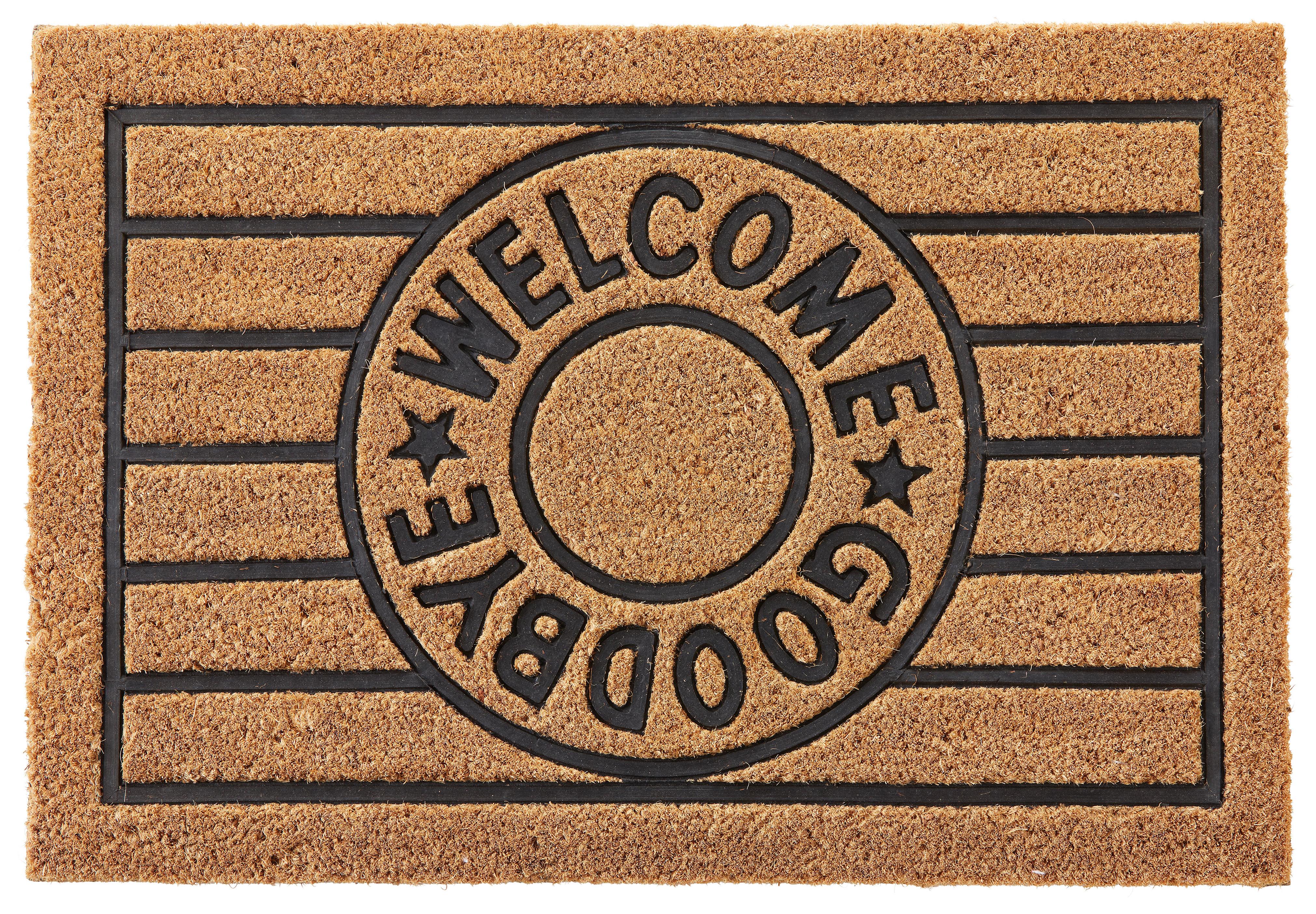 ROHOŽKA Welcome & Goodbye, 40/60cm - čierna/béžová, Basics, textil/plast (40/60cm) - Mömax