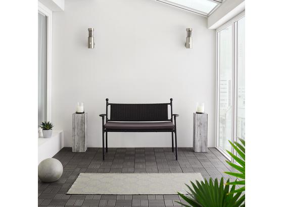Záhradná Lavica Eva - čierna/tmavosivá, Moderný, umelá hmota/kov (120/85/60cm) - Modern Living Záhradná Lavica Eva - čierna/tmavosivá, Moderný, umelá hmota/kov (120/85/60cm) - Modern Living