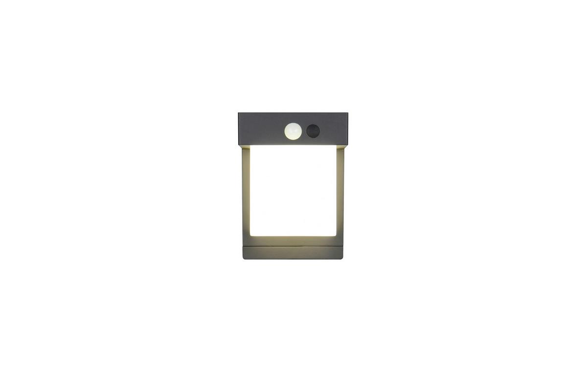 AUßENWANDLEUCHTE 4000K, kaltweiß - Schwarz/Weiß, Design, Kunststoff (14/10/15,5cm)