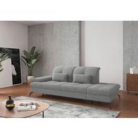 RÉCAMIERE Amica E, Hellgrau B: 231 cm - Hellgrau/Schwarz, KONVENTIONELL, Textil (231/90/122cm) - Sit & More