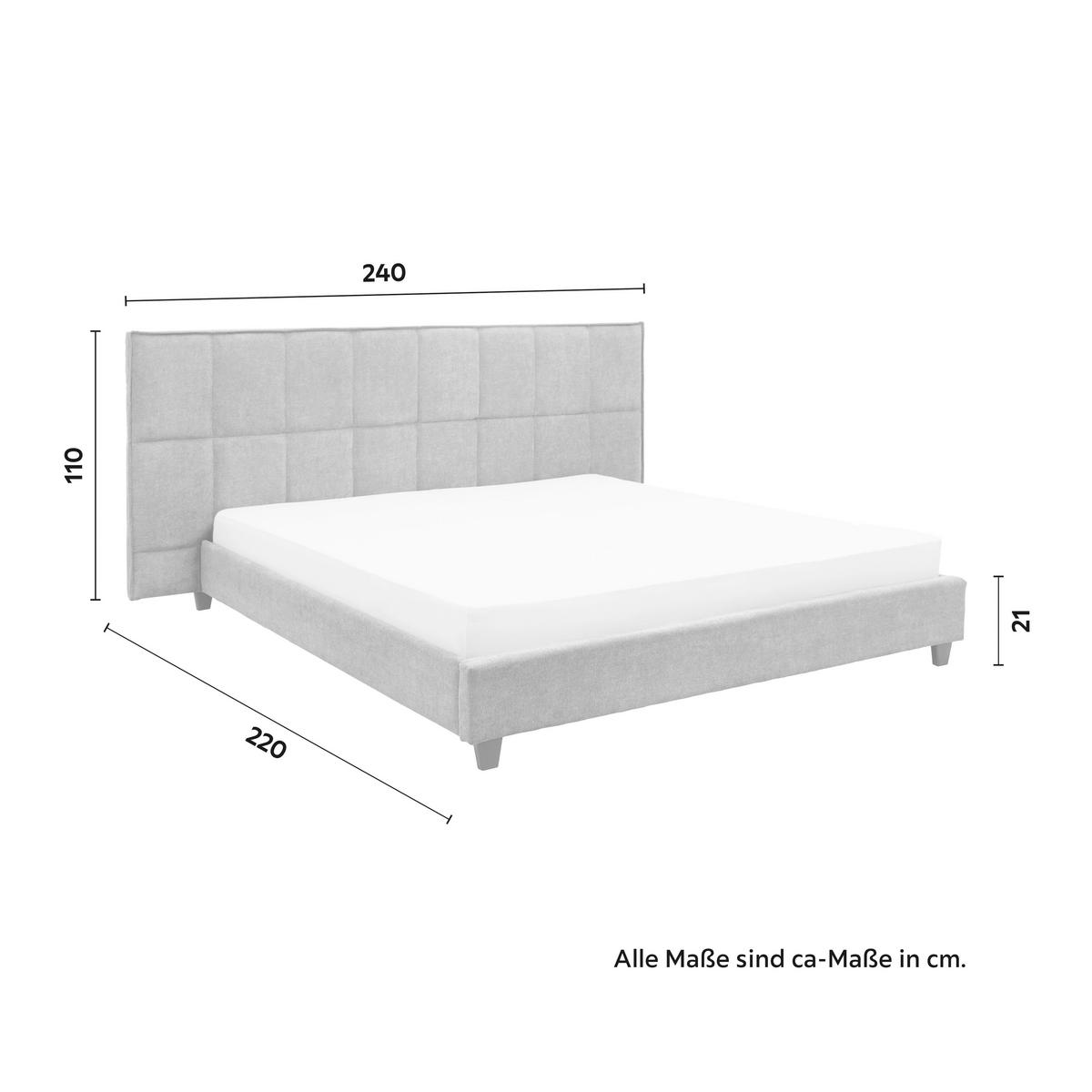 Manželská postel s čelem VALERIA 180x200, šedá - šedá/černá, Moderní, dřevo/kompozitní dřevo (180/200cm) - Bessagi Home