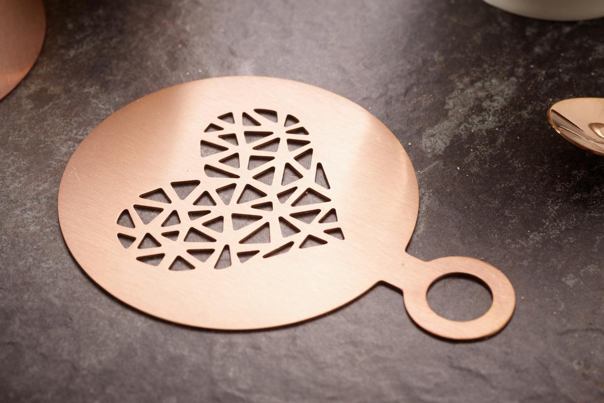 Kaffeeset Echtwerk Kaffeezubehör-Set - Kupferfarben, Design, Metall (10,5cm) - Echtwerk
