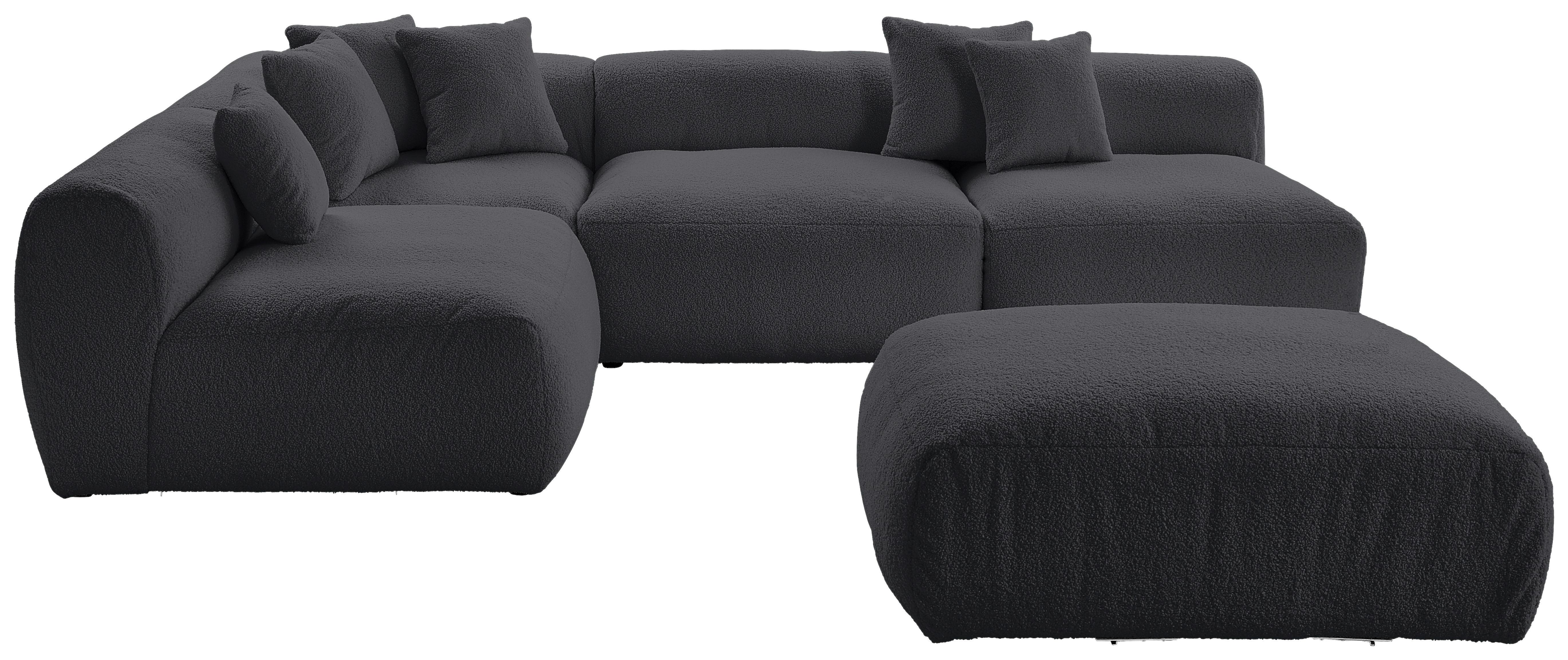 Ecksofa Bloom - Dunkelgrau, Trend, Textil (235/315cm) - Livetastic