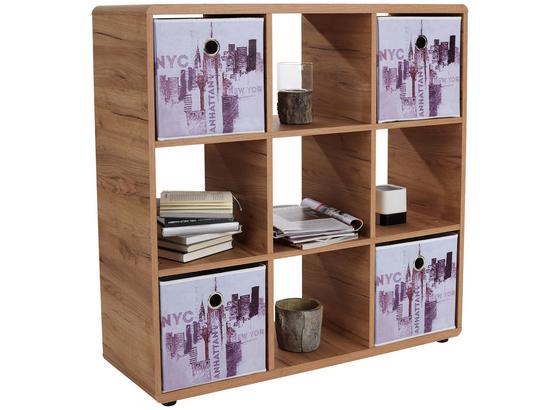 Regal Fontana - Eichefarben/Schwarz, MODERN, Holzwerkstoff (108,8/110,2/35cm) Regal Fontana - Eichefarben/Schwarz, MODERN, Holzwerkstoff (108,8/110,2/35cm)