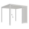 Pergola-seitenteil 93x10 Cm Weiß Aluminium - Weiß, Basics, Metall (93/235/10cm) - Gardenson