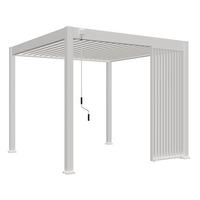 Pergola-Seitenteil 93x10 cm Weiß Aluminium - Weiß, Basics, Metall (93/235/10cm) - Gardenson