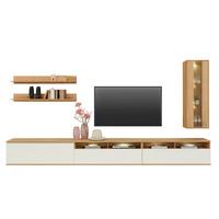 Wohnkombination 6 -Teilig. Power Alpinweiß - MODERN, Holzwerkstoff (382,5/219,2/40cm)