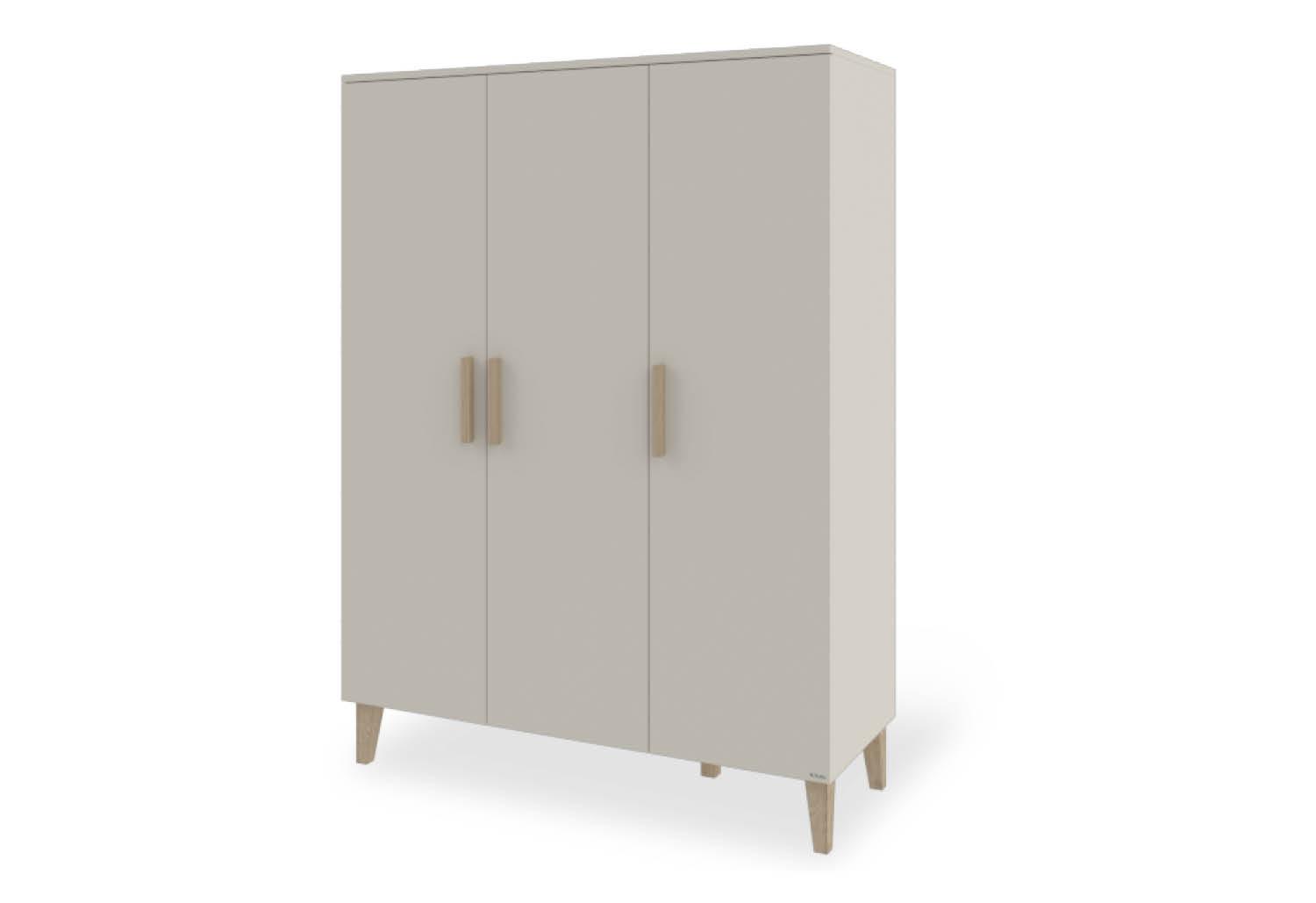 BABYKLEIDERSCHRANK TAMI - Eichefarben/Beige, Basics, Holz/Holzwerkstoff (135/189/56cm) - Pinolino