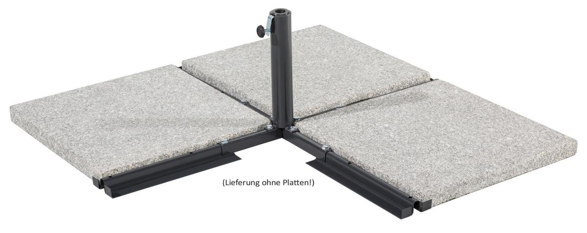 Schirmständer Metall für LxBxH: 105x105x35cm Standard - Anthrazit, Basics, Metall (105/105/35cm) - Schneider