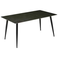 Étkezőasztal Juliette - fekete/sötétszürke, Modern, fém/kerámia (160/90cm) - MID.YOU