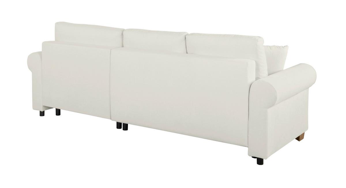 Ecksofa Arles Hellgrau 80 S: 266x161 Cm - Buchefarben/Hellgrau, Design, Textil (266/161cm) - MID.YOU