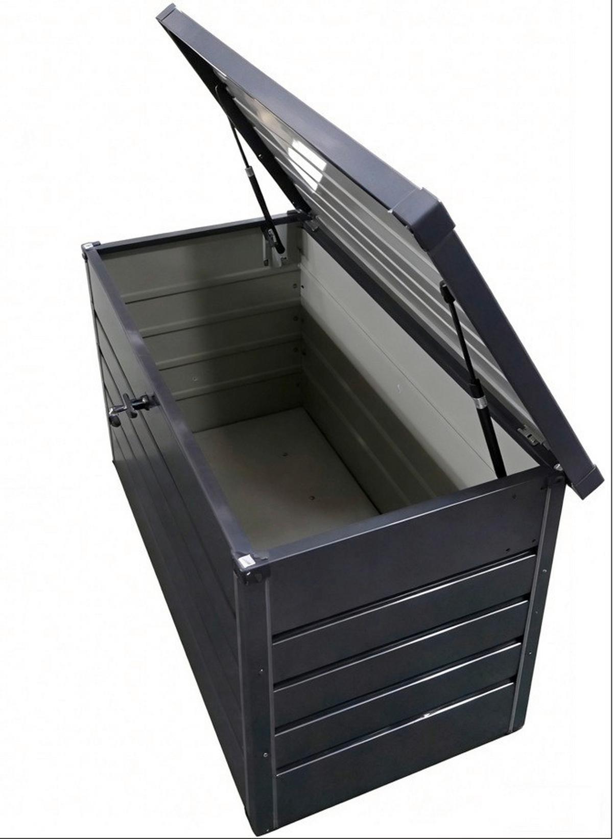 Kissenbox Volumen ca. 300 Liter - Anthrazit Hochglanz, Basics, Metall (100/61/62cm)