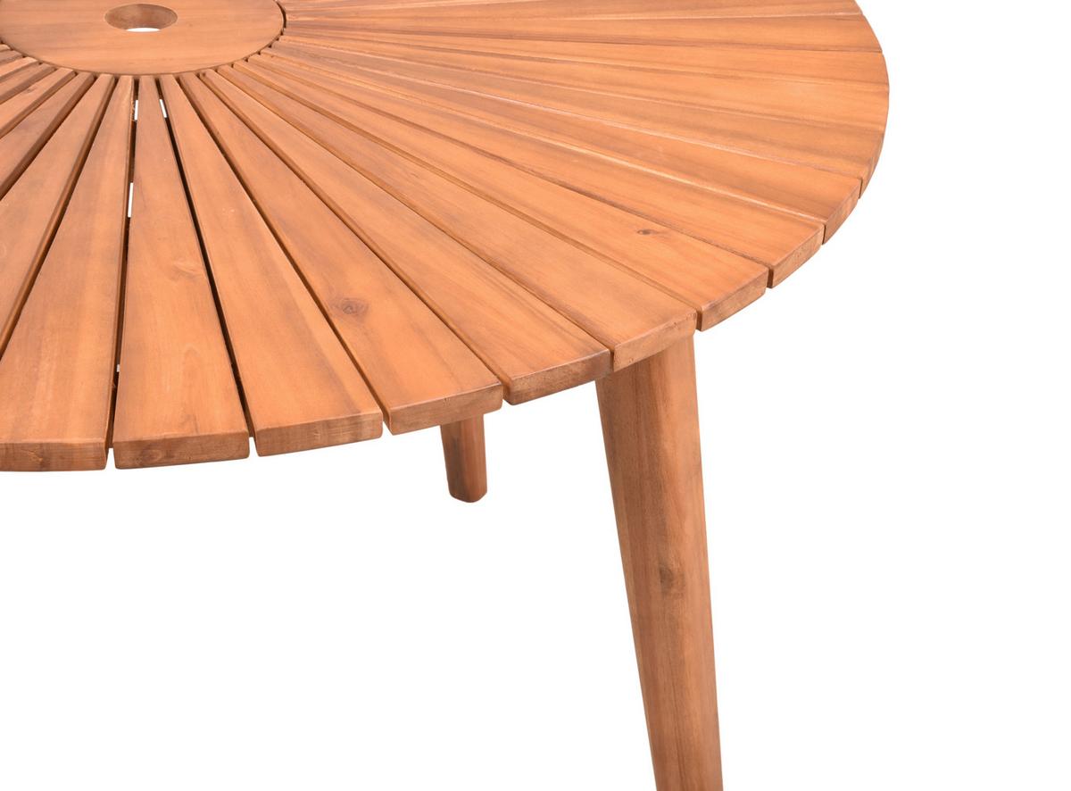 Gartentisch Fremont Akazienholz ⌀ 110 Cm - Hellbraun, Basics, Holz (110/110/75cm) - Gardenson