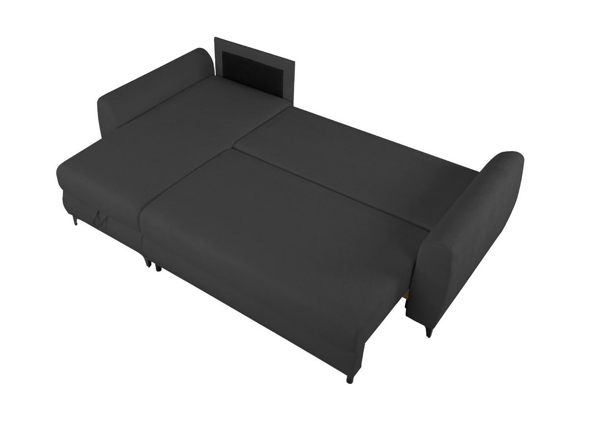 Ecksofa Moli, Anthrazit S: 236x148 cm - Anthrazit/Schwarz, Design, Textil (236/148cm) - MID.YOU