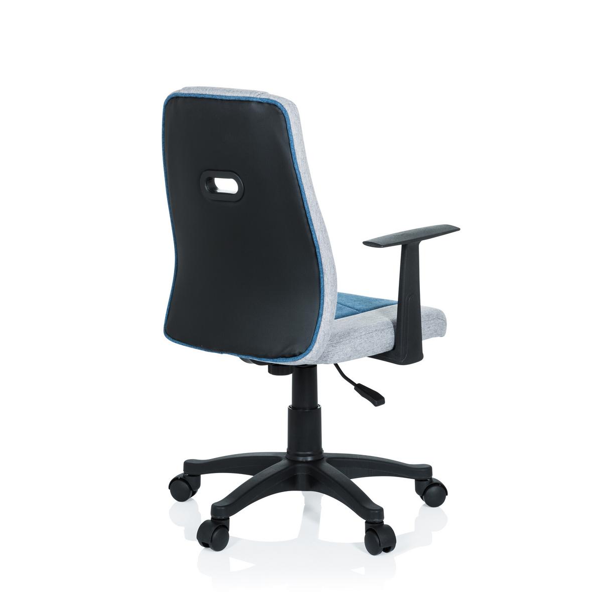 Jugenddrehstuhl Kiddy Extra Blau/Grau - Blau/Schwarz, Basics, Kunststoff (55/95-105/45cm) - MID.YOU