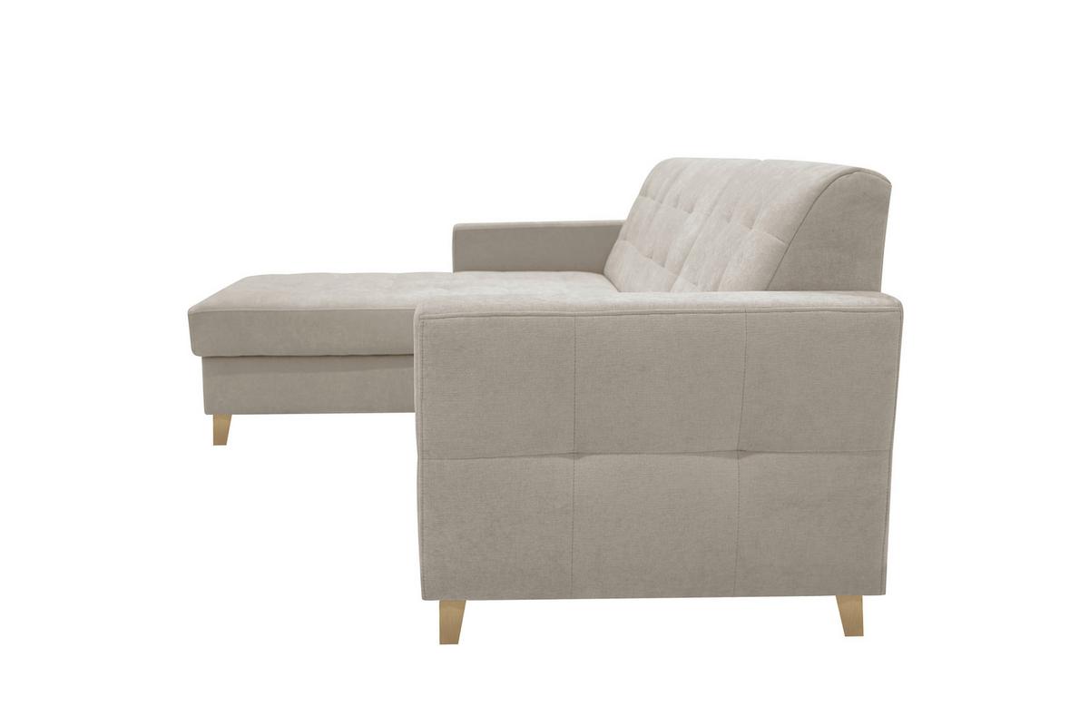 Rohová sedačka BJORN, oboustranná, krémová žinylka - krémová/přírodní barvy, Design, dřevo/textil (160/231cm) - Luca Bessoni