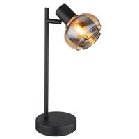 Tischleuchte 54309tb - Schwarz, Basics, Glas/Kunststoff (14,5/12/35cm) - Globo