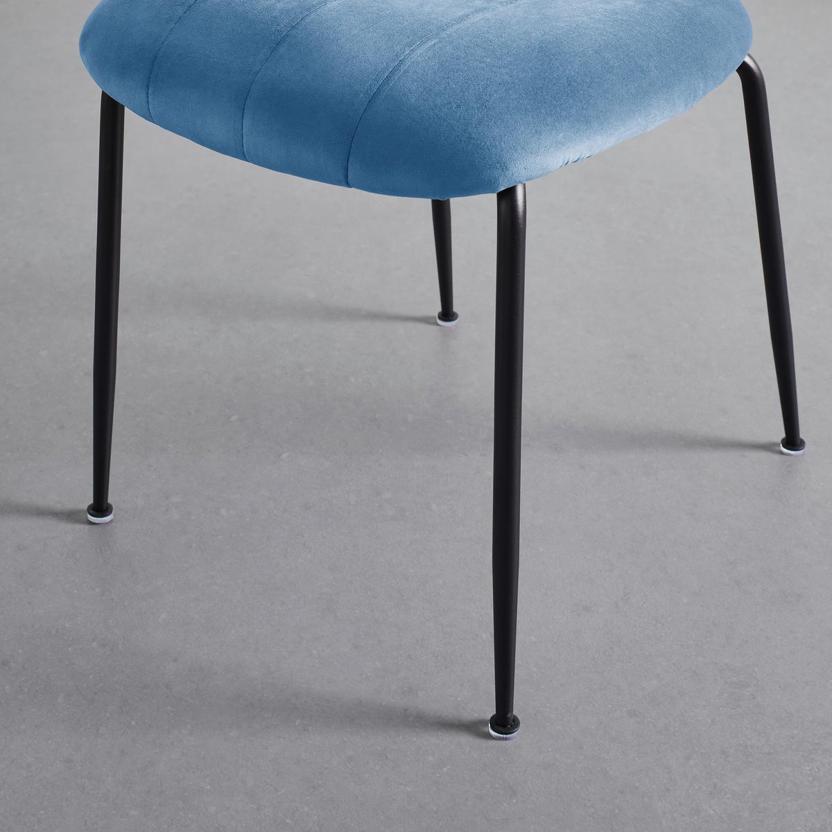 Jídelní židle TYLOR modrá - modrá/černá, Moderní, kov/dřevo (45/85/58cm) - Modern Living