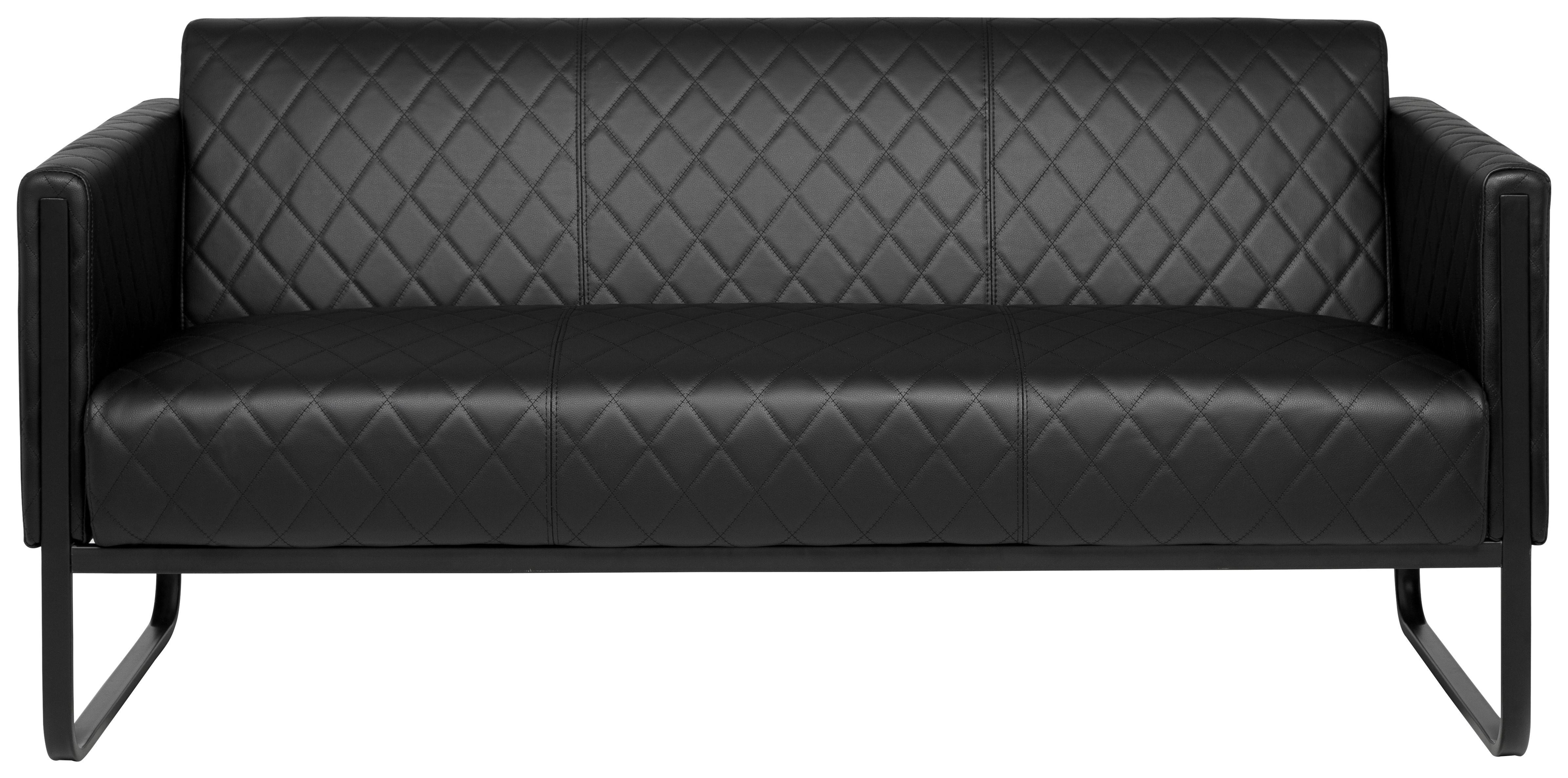 3-Sitzer-Sofa Aruba Black Schwarz - Schwarz, MODERN, Textil (159/78/71cm) - MID.YOU