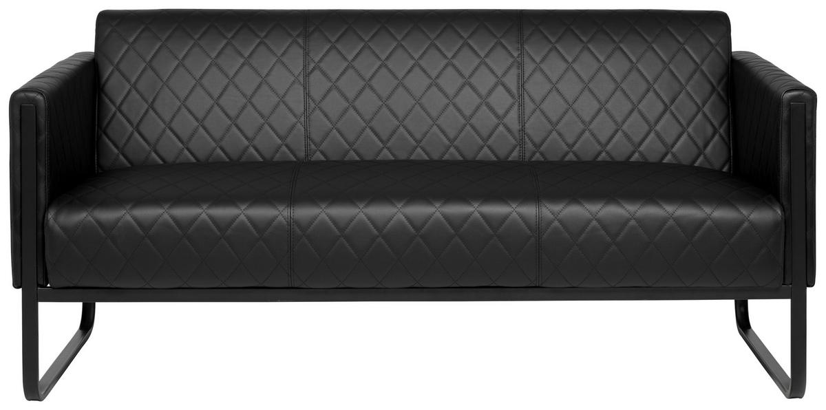 3-Sitzer-Sofa Aruba Black Schwarz - Schwarz, MODERN, Textil (159/78/71cm) - MID.YOU
