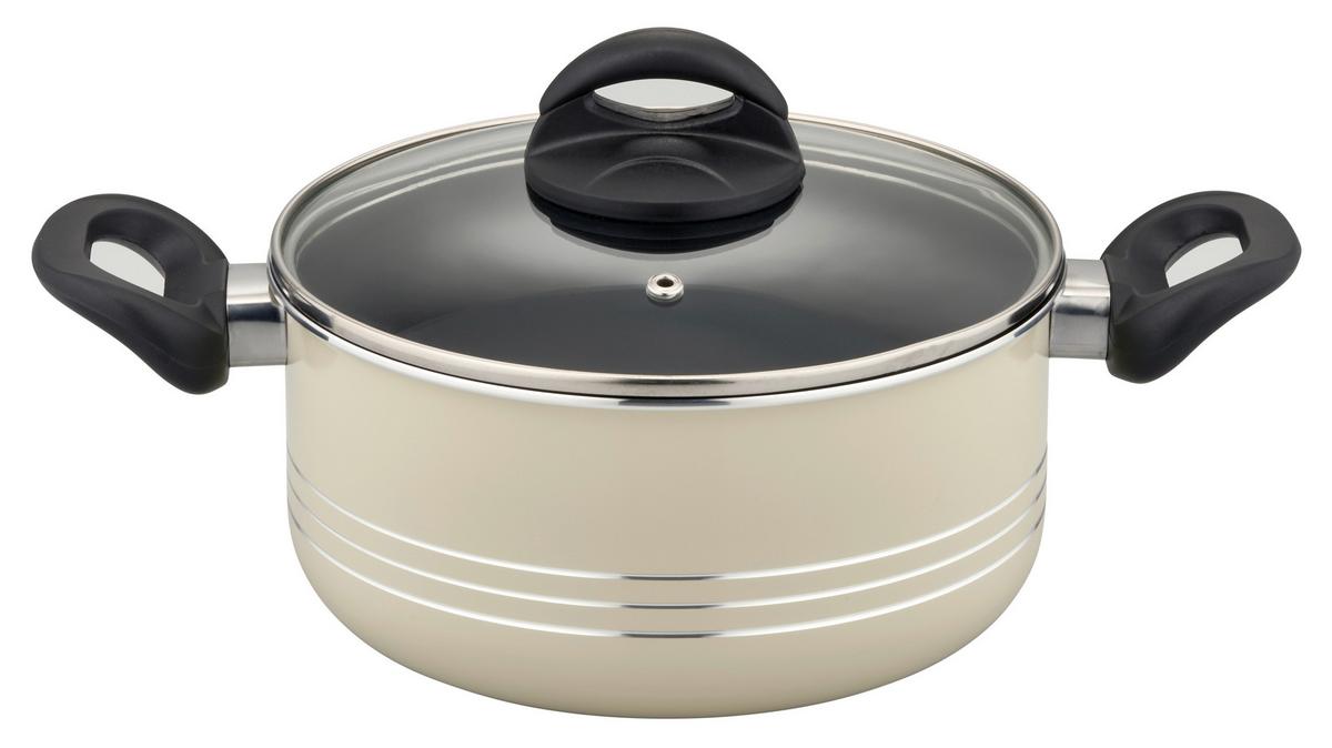 Kochtopfset Milano Aluminium, Beige, 15-teilig - Beige, Basics, Metall - GSW