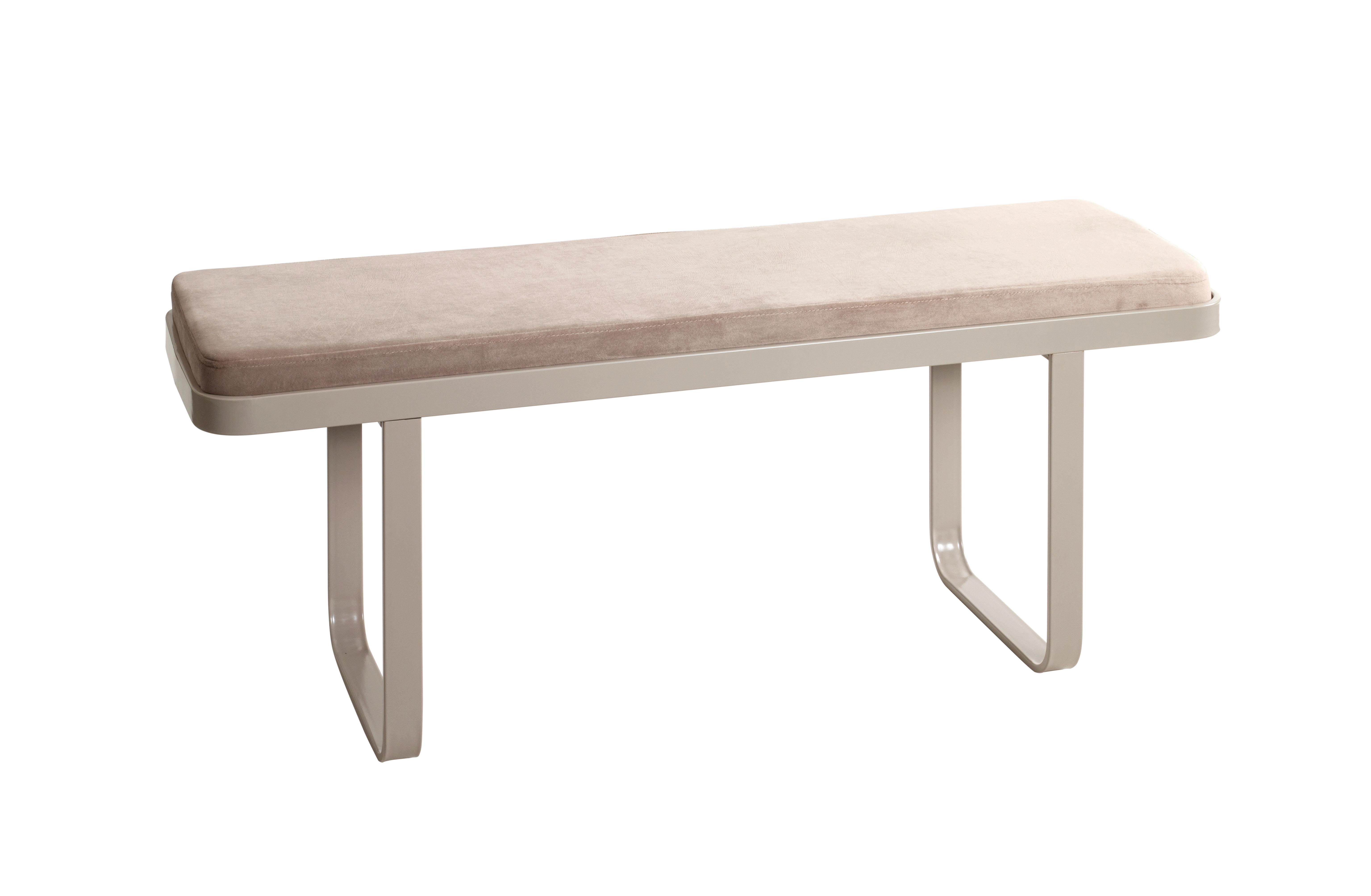 LAVICA DARIO 2 - kašmírová, Konventionell, kov/textil (115/48/36cm)