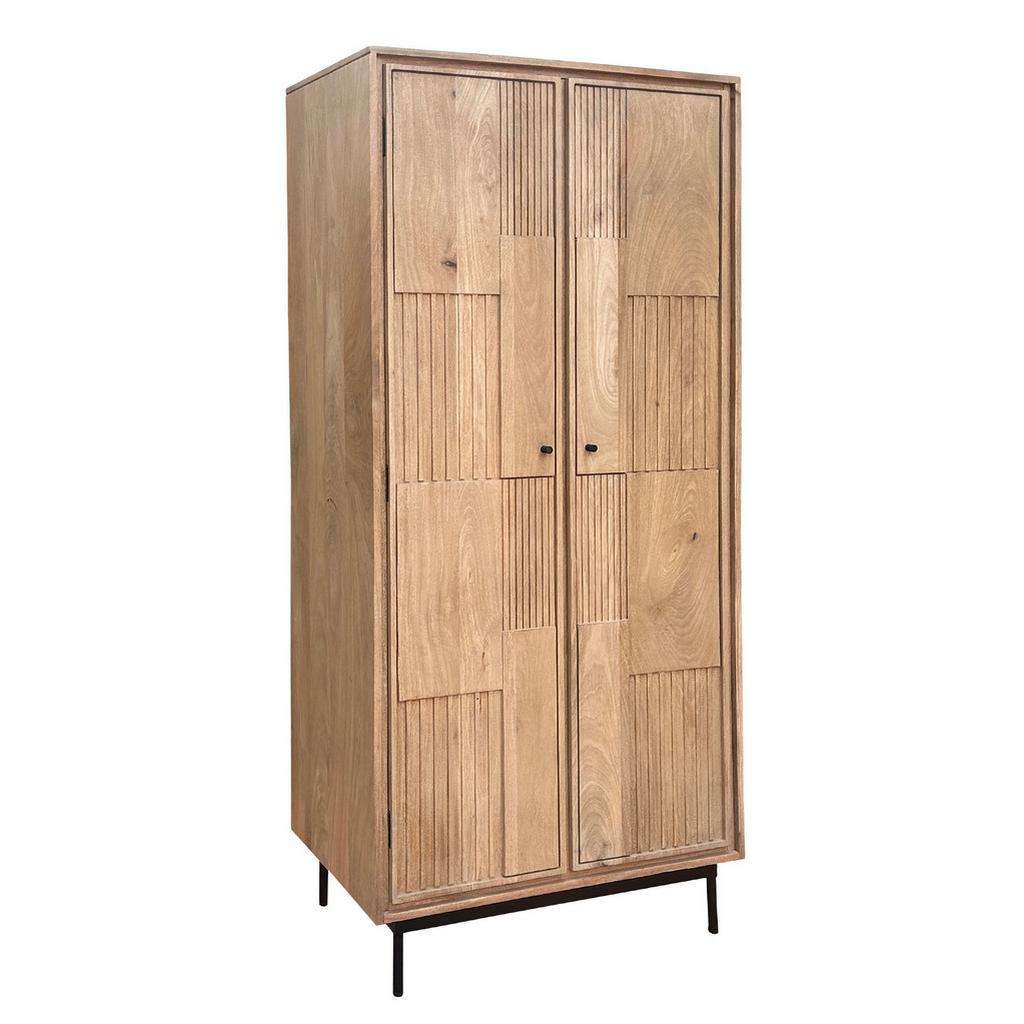 SCHRANK Mangoholz/Metall B: 80cm