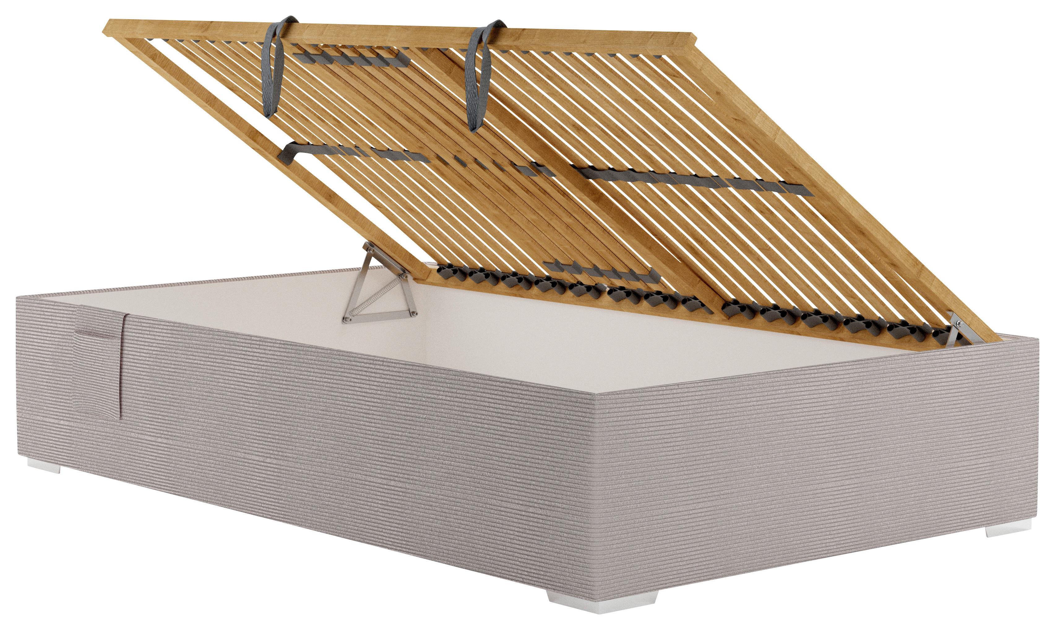 Polsterbett Remi - Chromfarben/Greige, MODERN, Holz/Textil (120/200cm)
