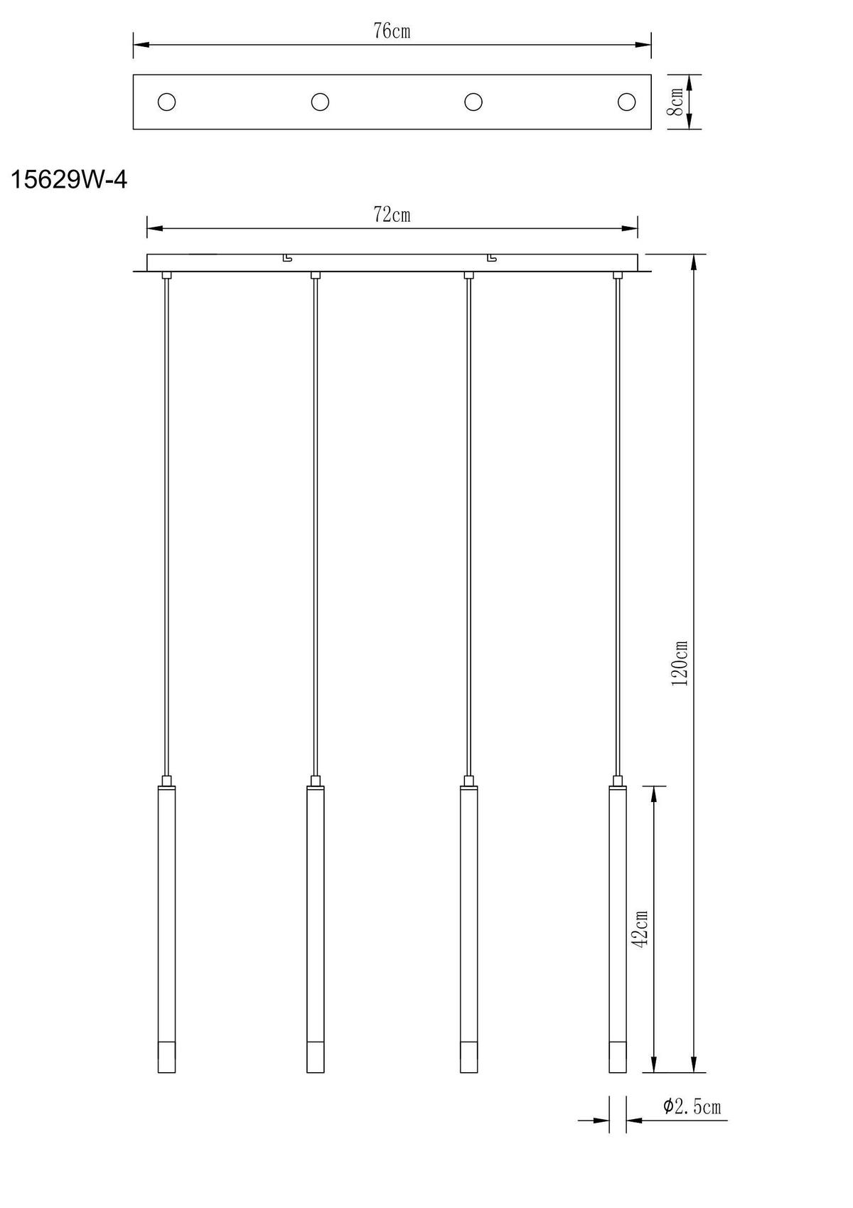 ZÁVESNÉ SVIETIDLO RYAN - číra/biela, Modern, kov/textil (76/8/120cm)
