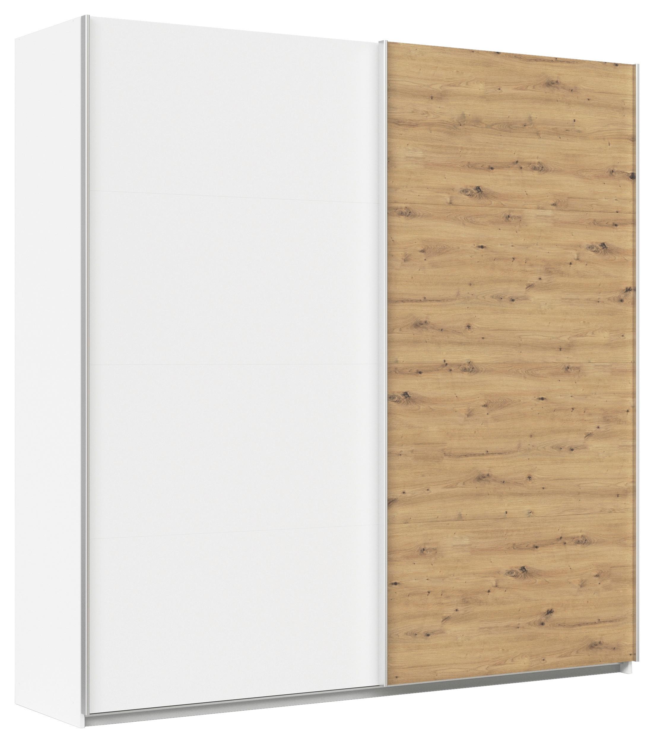 Schwebetürenschrank Feldkirch 225 maxihöhe - Weiß/Eiche Artisan, MODERN, Holzwerkstoff (225/229/62cm)
