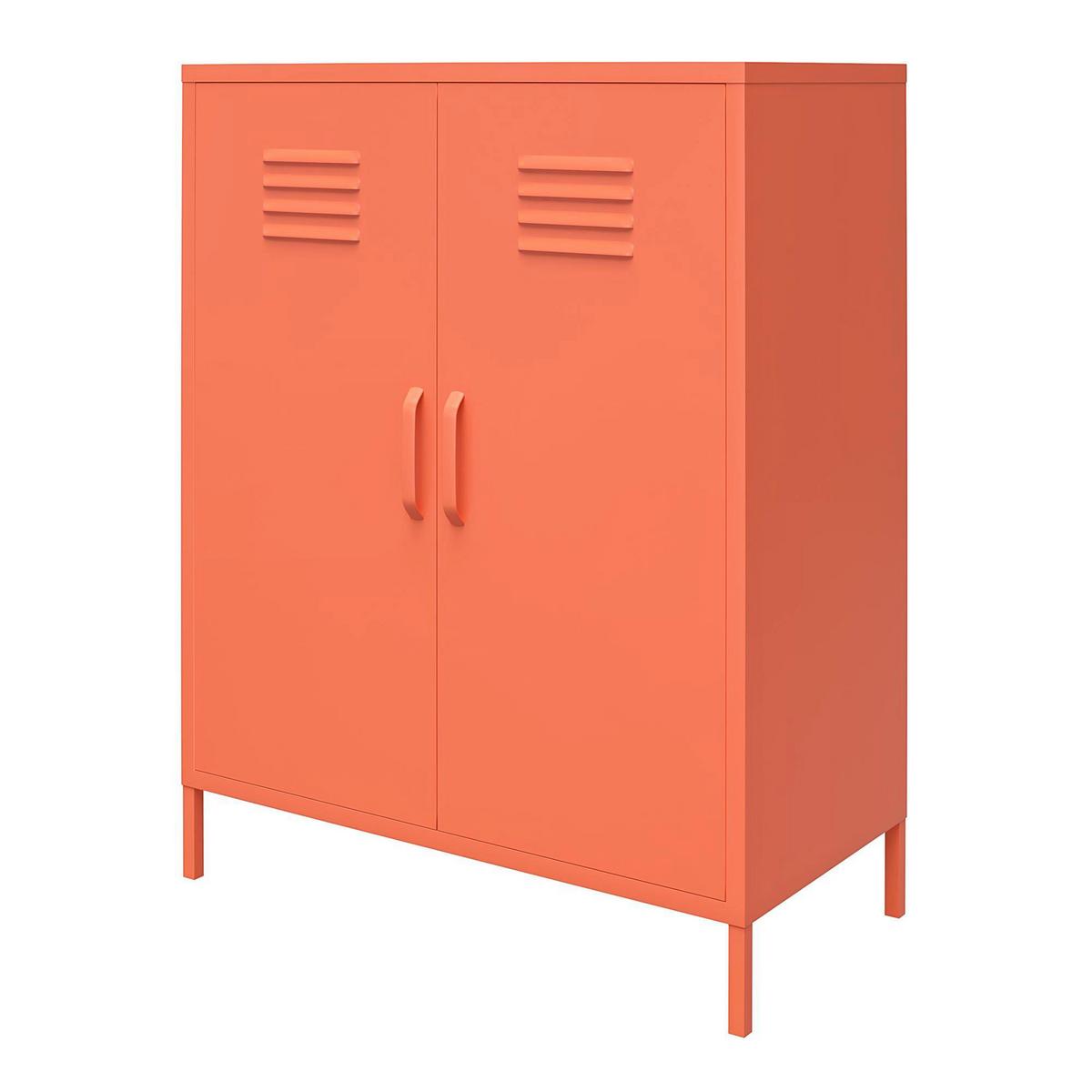 Highboard Cache Orange B: 80cm - Orange, Design, Metall (80/101/40cm) - MID.YOU