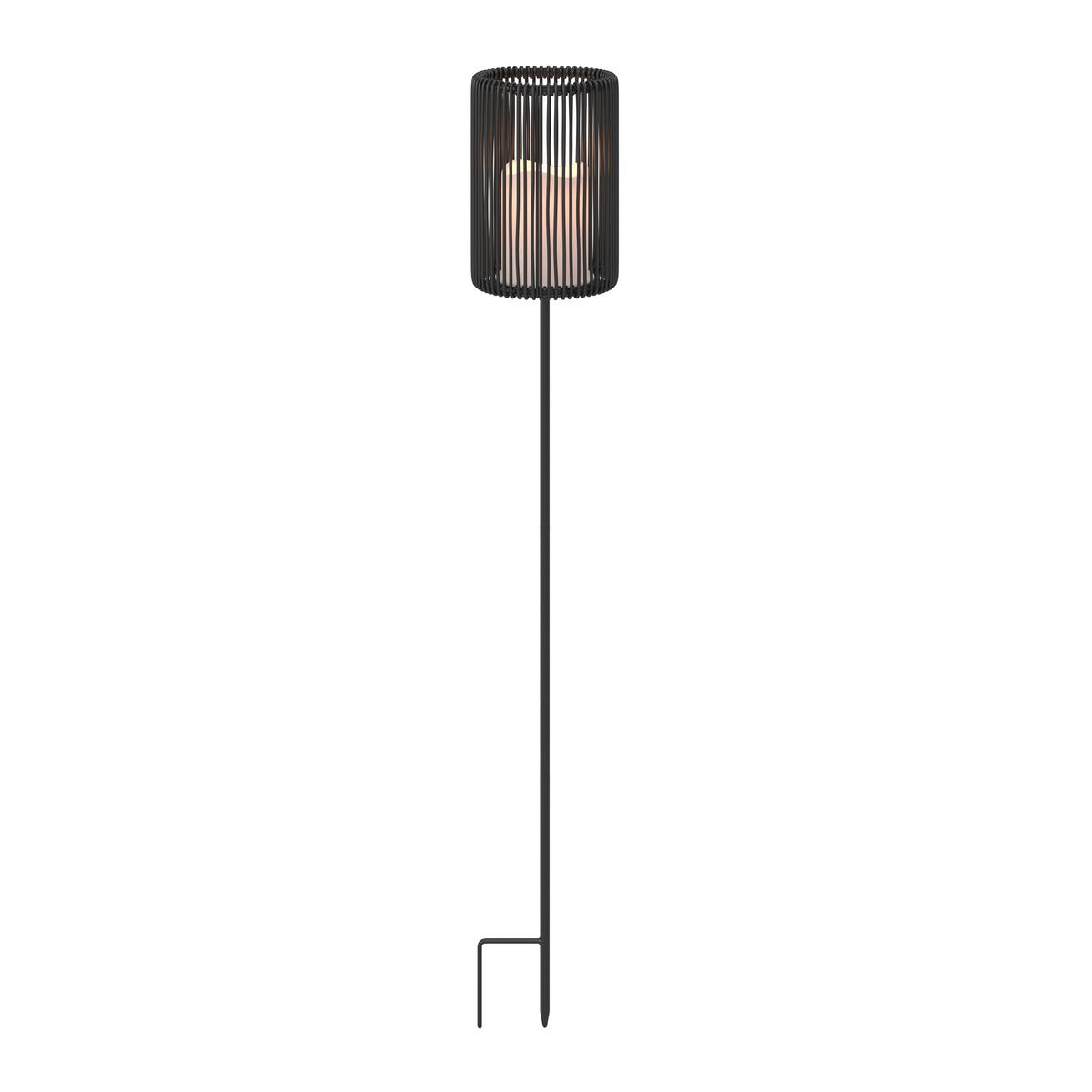 SOLÁRNE SVIETIDLO NANAY - čierna, Modern, kov/plast (12/78/12cm) - Bessagi Garden