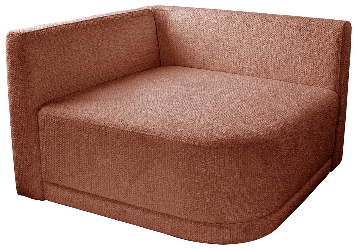 Sofa Zuri Rostfarben/creme, B: 110cm - Rostfarben/Creme, Trend, Textil (110/75/115cm) - Livetastic