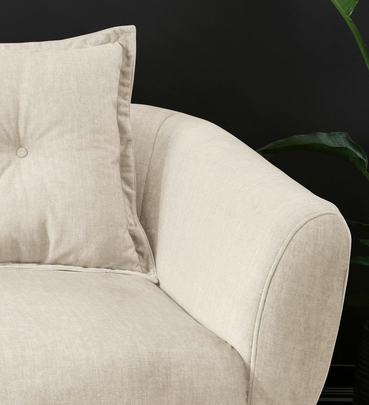 2,5-sitzer-sofa Baggio Beige, Buchefarben, B:196 Cm - Beige/Buchefarben, MODERN, Textil (196/94/103cm) - Livetastic