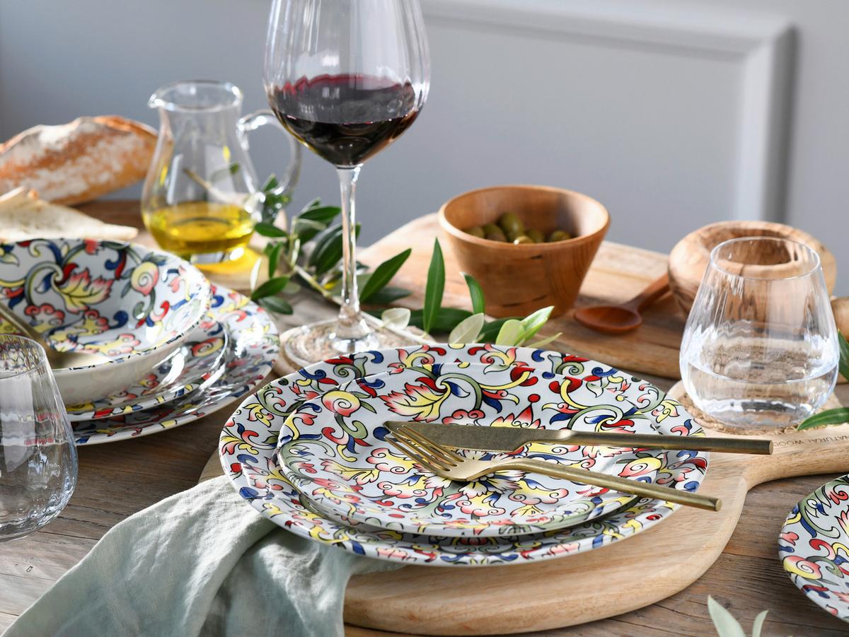Tafelservice Arabesque Multicolor L: 31 Cm - Multicolor, Basics, Keramik (31/30/32cm) - Creatable