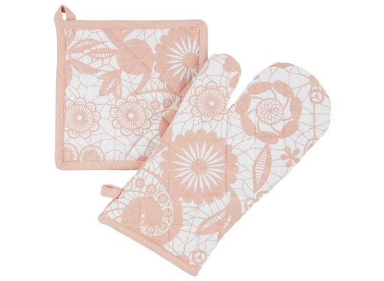 Chňapka A Rukavice Lovely - růžová/přírodní barvy, Romantický / Rustikální, textil (18/32cm) - Mömax modern living Chňapka A Rukavice Lovely - růžová/přírodní barvy, Romantický / Rustikální, textil (18/32cm) - Mömax modern living