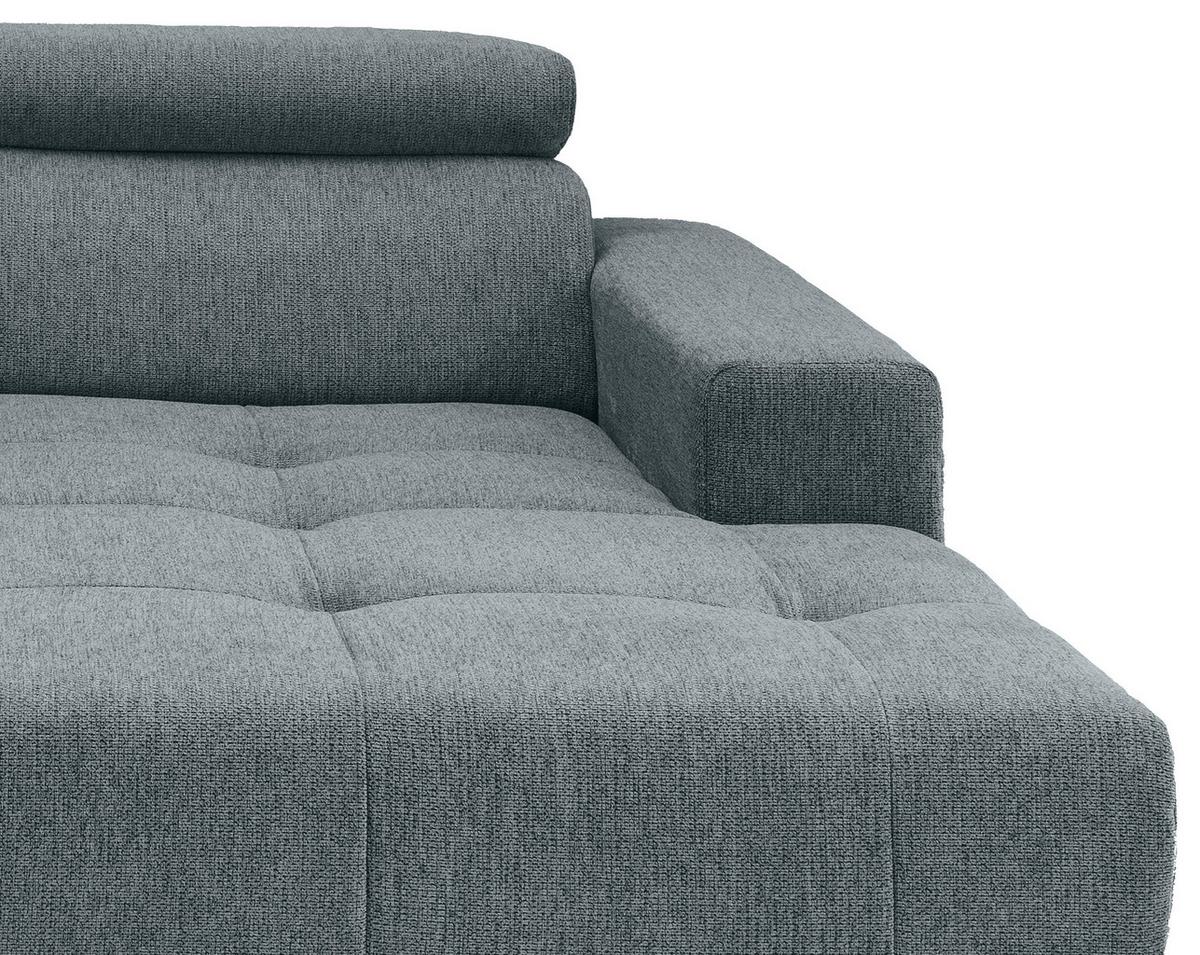 Ecksofa Intera, Mintgrau S: 200x188 Cm - Mintgrau/Schwarz, KONVENTIONELL, Textil (200/188cm) - Livetastic