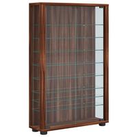 VITRINE Lumo Mini Nussbaumfarben - Transparent/Nussbaumfarben, Design, Glas/Holzwerkstoff (59/90/18cm) - MID.YOU