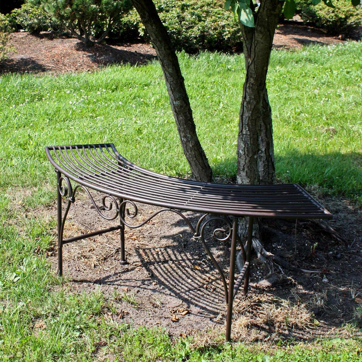 Bogenbank Gusseisen 2-sitzer Fuego, Rostfarben - Rostfarben, MODERN, Metall (125/47/46,5cm)