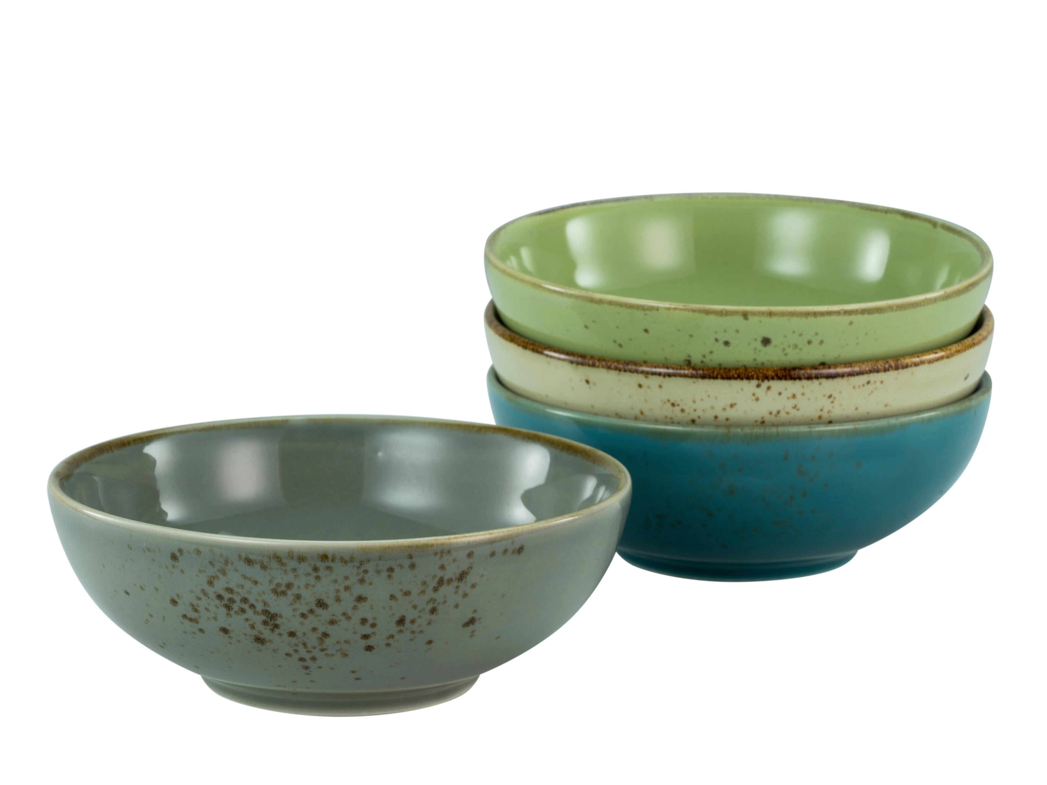 Schüssel Keramik Multicolor Nc Smoothiebowl 4tlg D: 16,5cm - Multicolor, KONVENTIONELL, Keramik (16,5/5,5cm) - Creatable